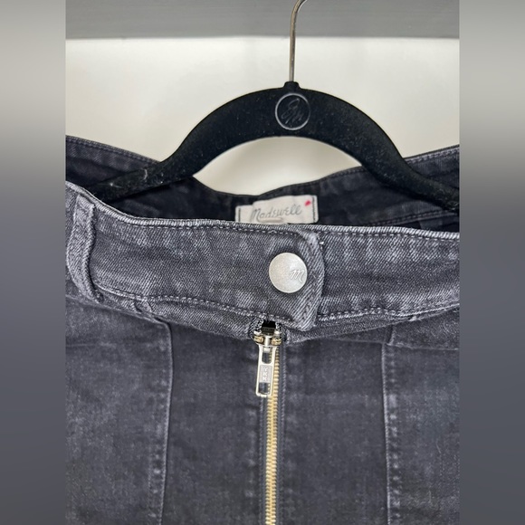 MADEWELL Denim Utility Zip Skirt in Black Frost - Picture 3 of 5